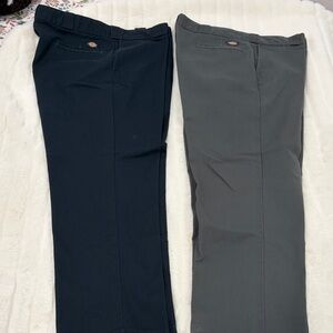 Dickies Men's Navy and Charcoal Chinos